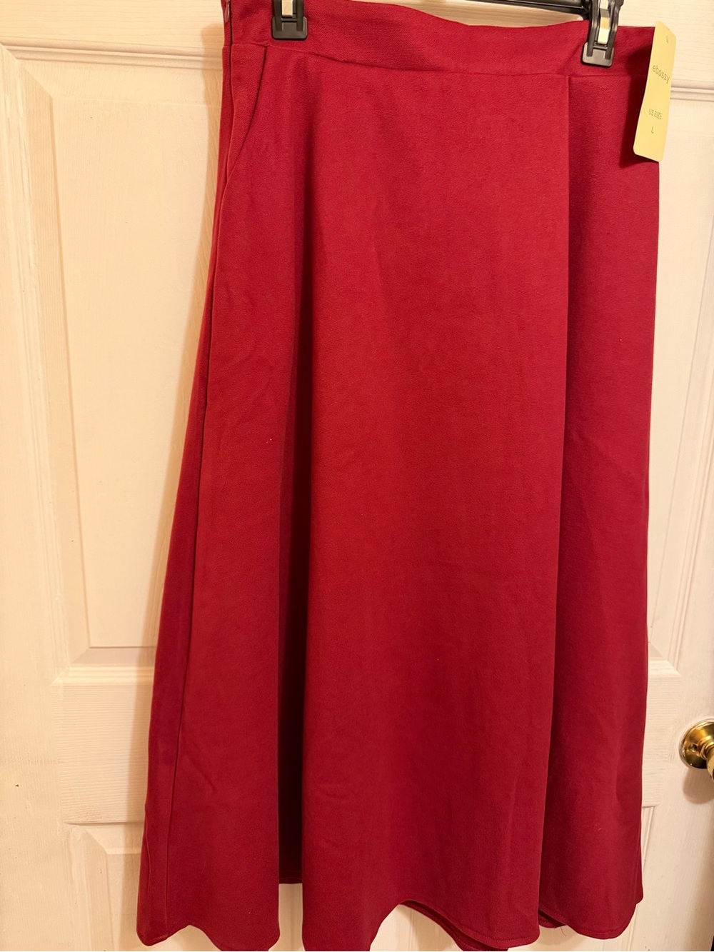 Flattering Crimson A-Line Skirt
